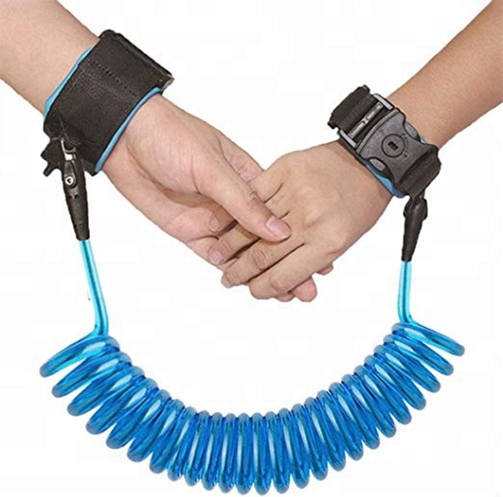 Safe-O-Kid® Baby Wrist Link with Key - Adjustable Strap Safety Link for Toddler, Anti-Lost Child Wrist Strap for Outdoor & Travel - Blue