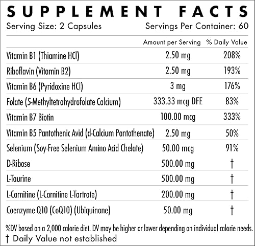 Miniatura 6 de The Wellness Company Suplemento de fórmula saludable para el corazón  120 cápsulas de suministro de 2 meses  D-ribosa y taurina para promover la