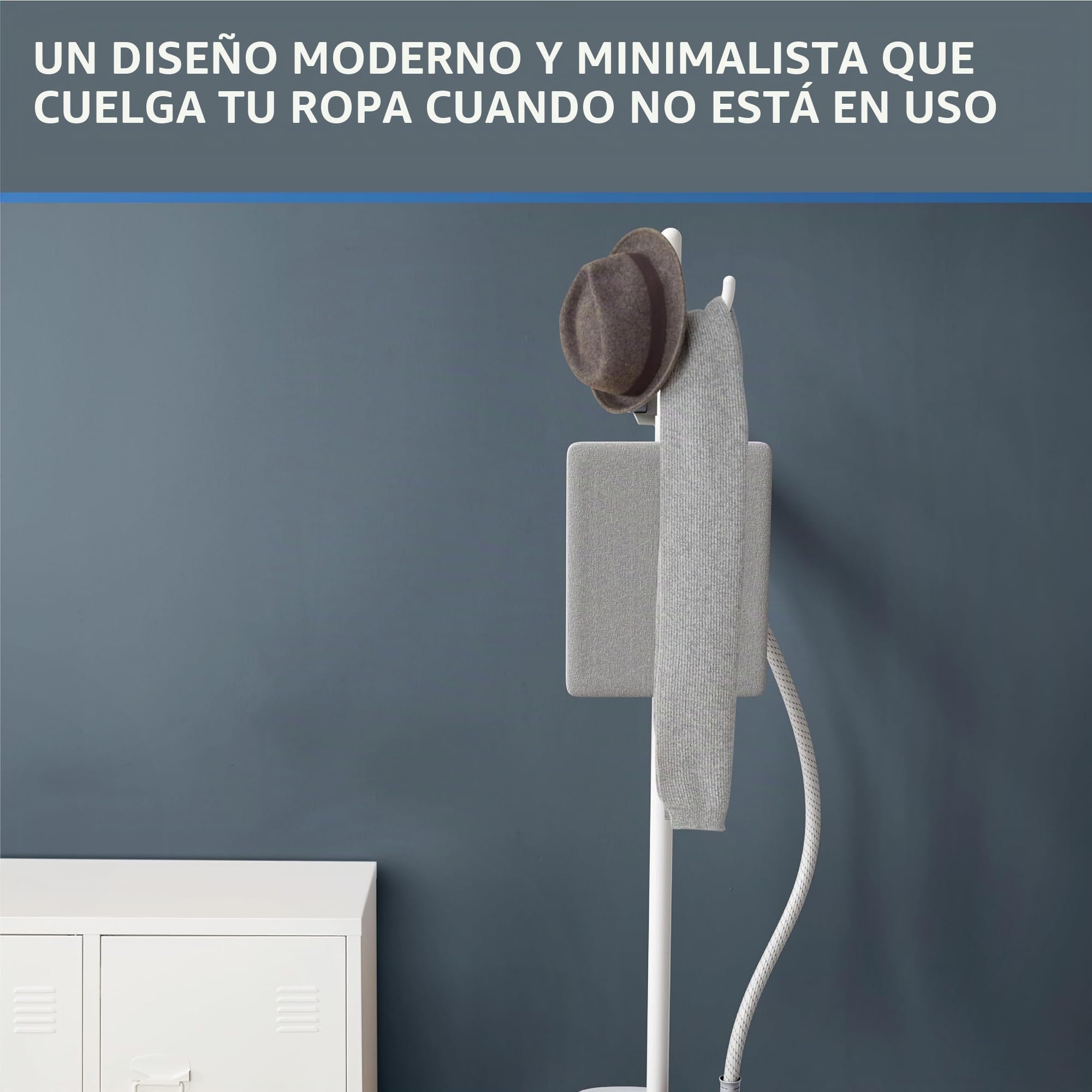 Rowenta, vaporizador para ropa, vapor en el hogar, acero inoxidable de tamaño completo con tabla de planchar vertical, tanque de agua de 42 onzas, perchero para ropa, compacto, 1800 vatios,
