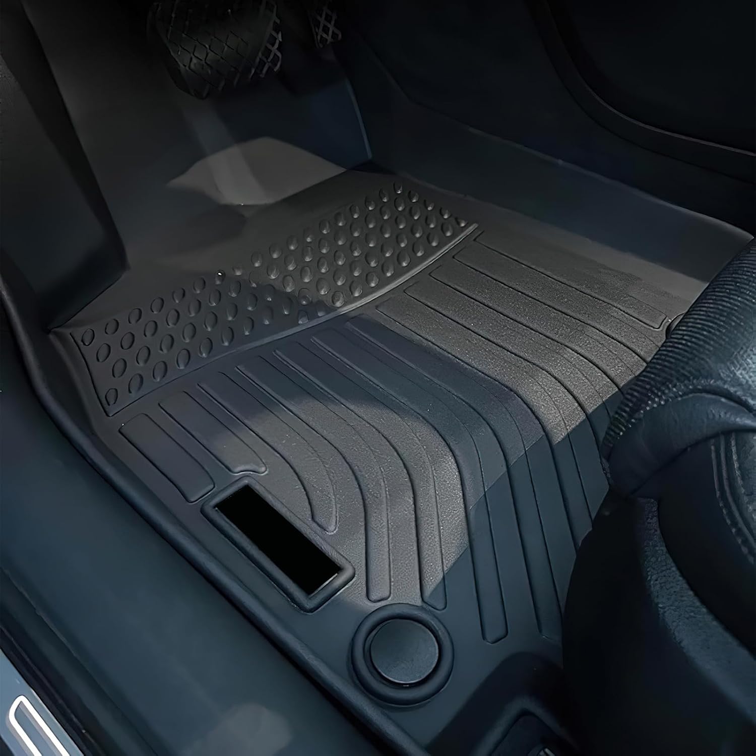 FREEMOTOR802 Compatible with 2012-2018 Audi A6 A7 A6 Quattro A7 Quattro RS7 S6 S7 Floor Mats, Black 3D Molded Carpets Liner 1st 2nd Row 3PC TPE Thermo Plastic Elastomer All Weather Protector