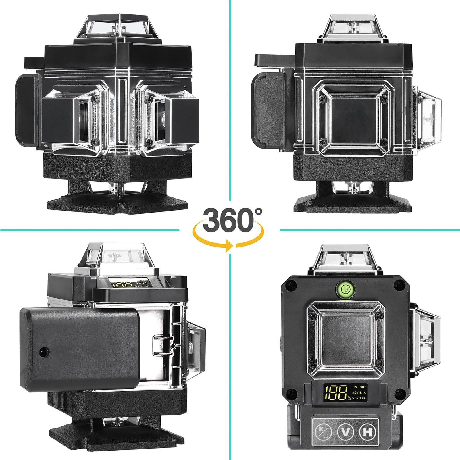 Láser de Nivel 4x360° 16 Líneas ±3° Recargable