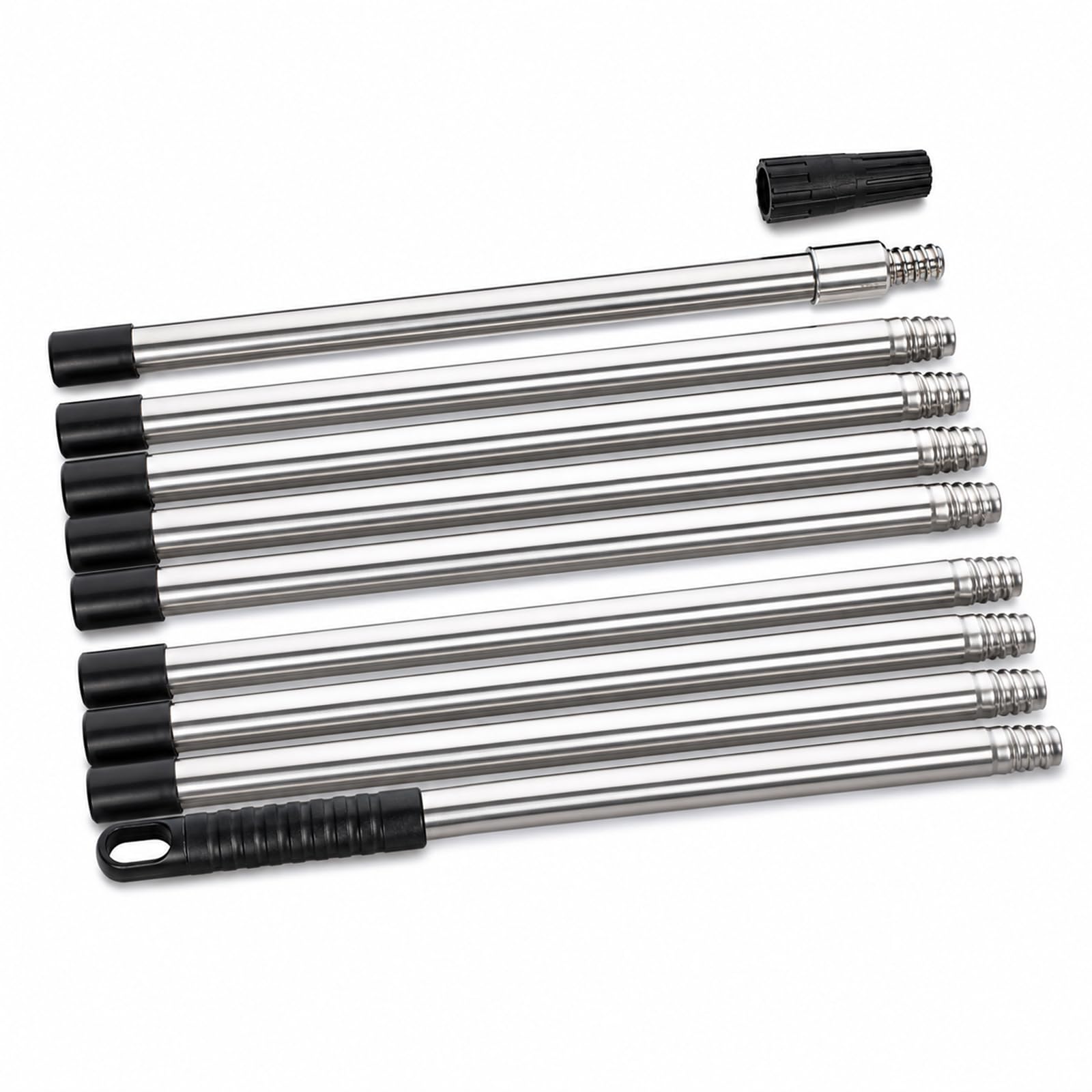 Extension Pole for Painting, Telescopic Pole 11.8ft/3.6m, Extendable Paint Roller Extension Pole with Tapered Adapter, Lightweight Stainless Steel Roller Pole, Gutter Cleaning