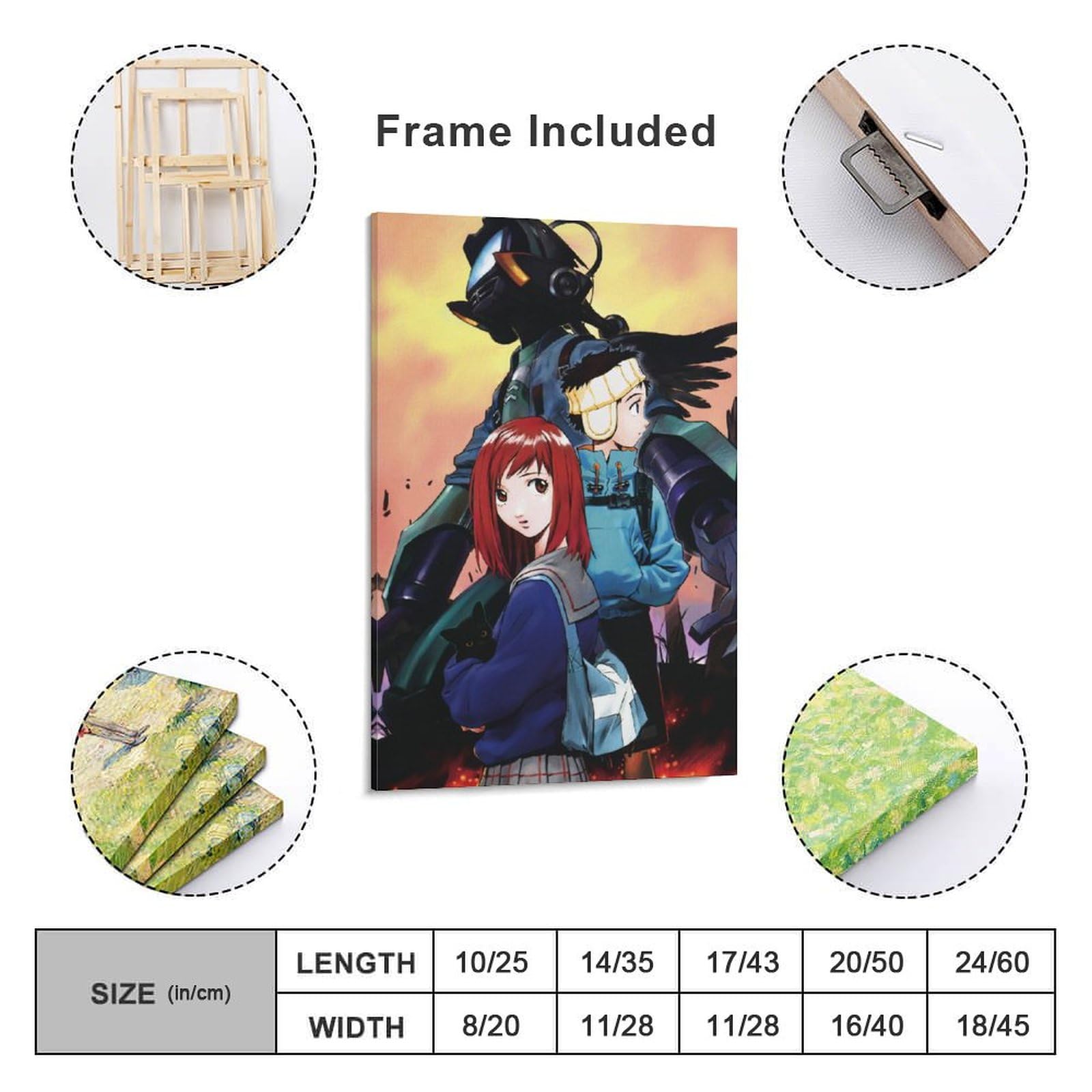 Amazon.co.jp: 絵画 大型 FLCL ナンダバ ナオ太 サメジマ マミ美