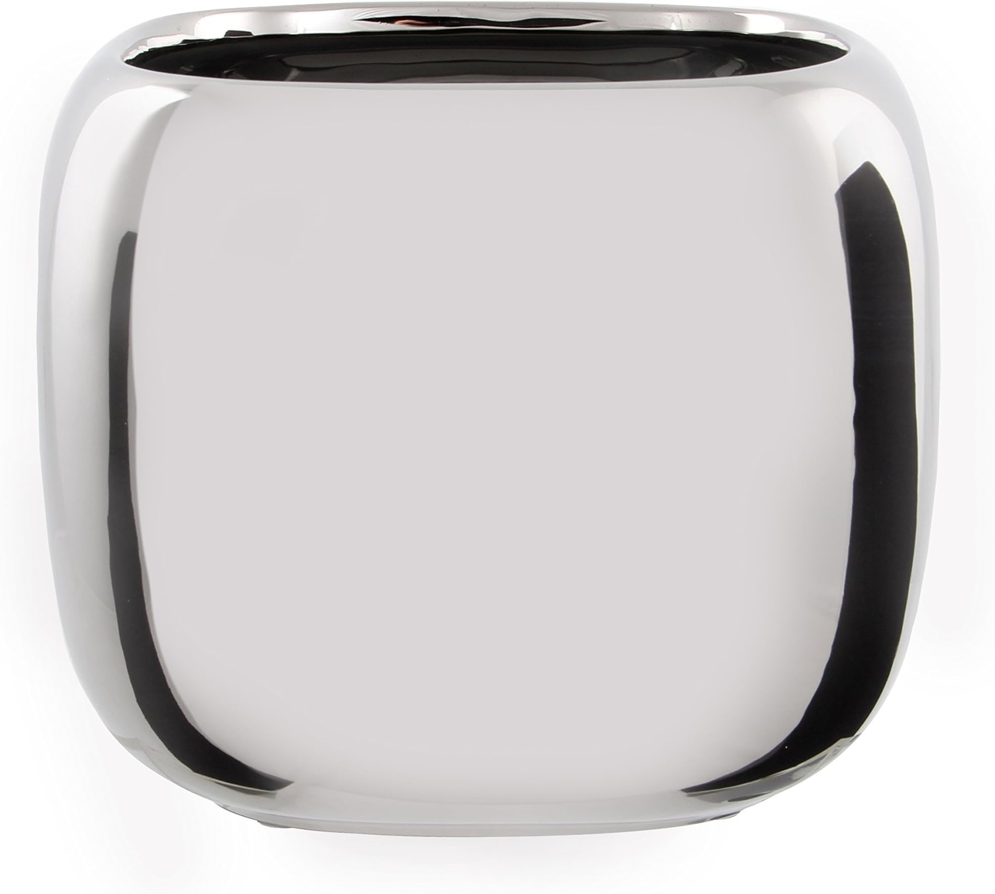 Mica Decorations Manon Planter, Ceramic, Silver, 21 x 21 x 17 cm