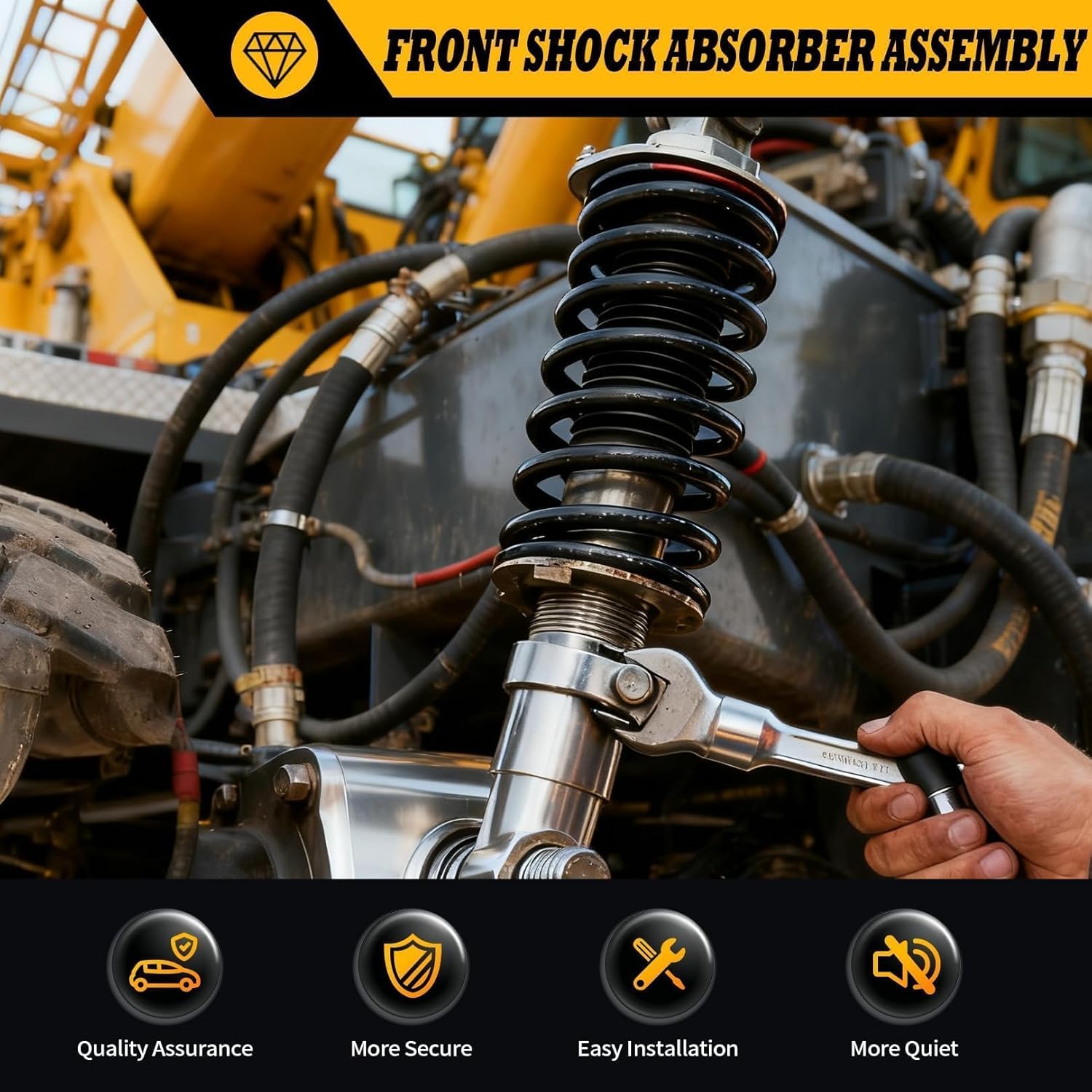 A4513202531 A4513201831 Pair Front Strut Shock Absorbers Assys Compatible with Fortwo 2008-2015 4513202531 4513201831