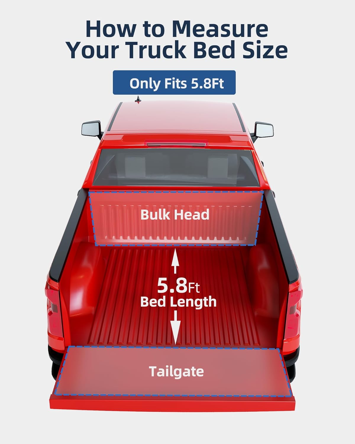 Soft Roll Up Truck Bed Tonneau Cover Compatible with Chevy Silverado 1500/GMC Sierra 1500 2019-2024(Exl.19 LD/Limited),Soft Rolling up Pickup Bed Cover, Fleetside 5.8 ft/69.9 inch Bed