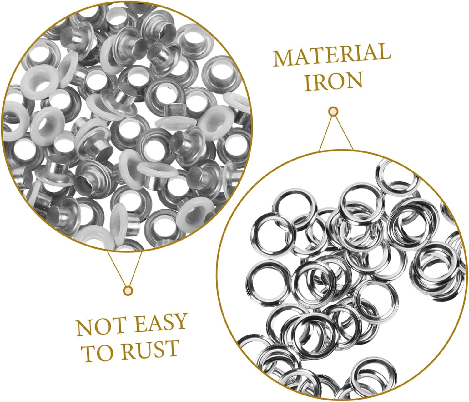 BESTYASH 200 Pcs Shoelace Hollow Rivets Button Eyelets Snap Fasteners Kit Sewing Eyelets Shoes Craft Fasteners