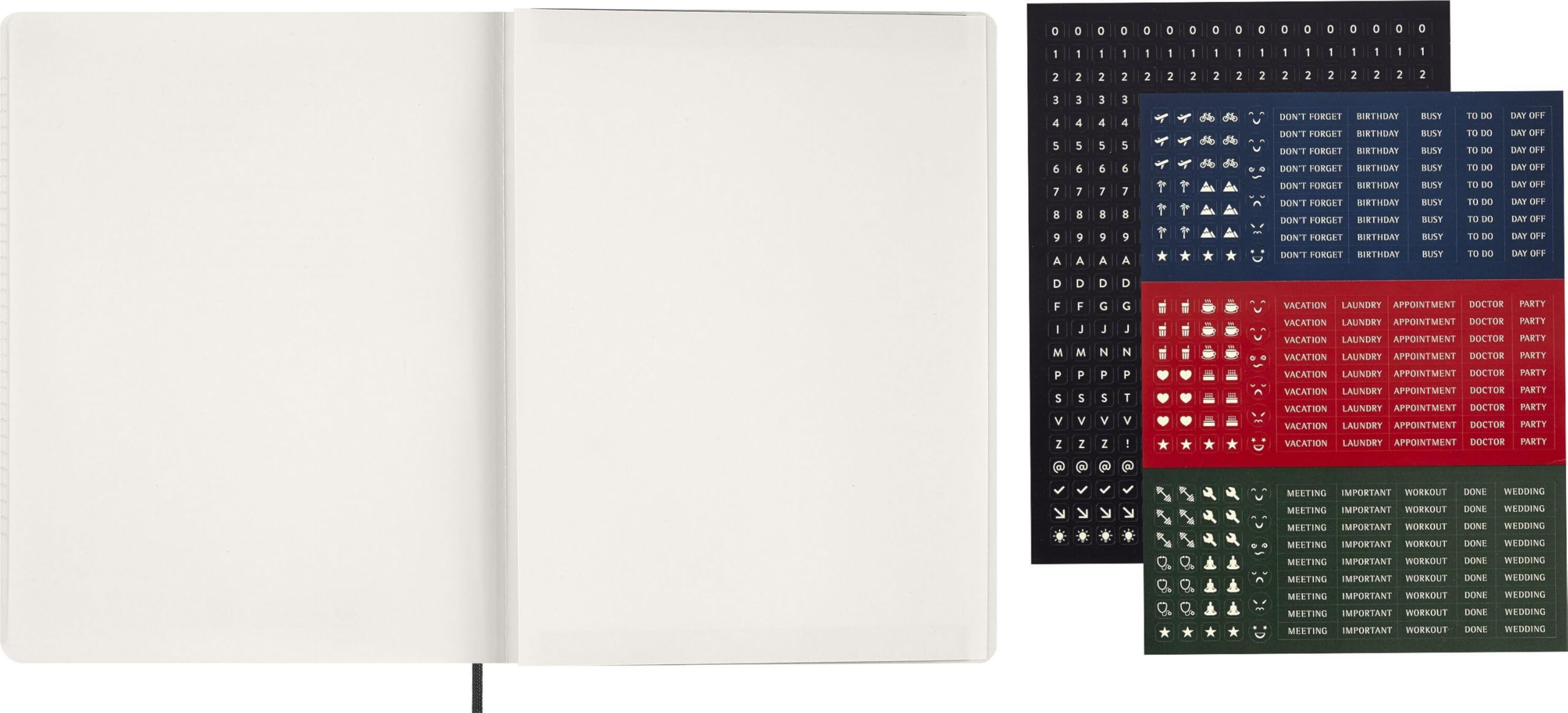 Moleskine 15 Monate Essential Wochenkalender 2026/2027, 1 Wo = 2 Seiten, vertikal, XXL, weicher Einband, Schwarz: Essential 27 WoKA V.XXL Swrz