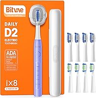 Vista 10 de Cepillo de dientes eléctrico ultrasónico Bitvae para adultos y niños, cepillo de dientes de viaje aceptado por la ADA con vida útil de batería