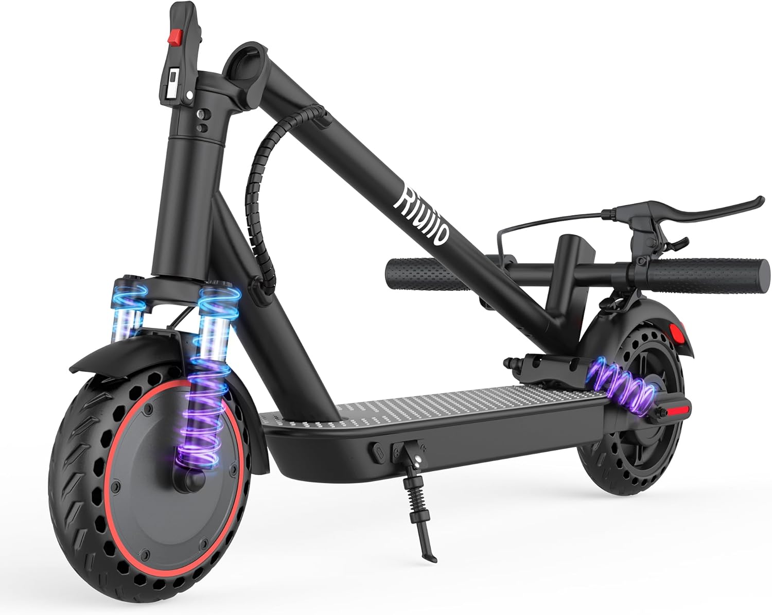 Adults Electric Scooter，350W/ 500W Motor,19Mph to 22MPH, 21 to 40Miles Range, Dual Suspension, Foldable Commuter E Scooter with Srorage