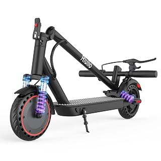 Electric Scooter, 350W/ 500W Motor, 19 MPH to 22MPH, 21 to 40 Miles Range, Dual Suspension, Dual Braking, App Control, Foldable Commuter E Scooter for Adults and Teens - Amazon product rated Grade A