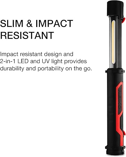 Miniatura 2 de NEIKO 40337A inalámbrico 10 vatios 2 en 1 COB LED y luz de trabajo UV con batería recargable de iones de litio de 4000 mAh, paquete de 4, hasta 8