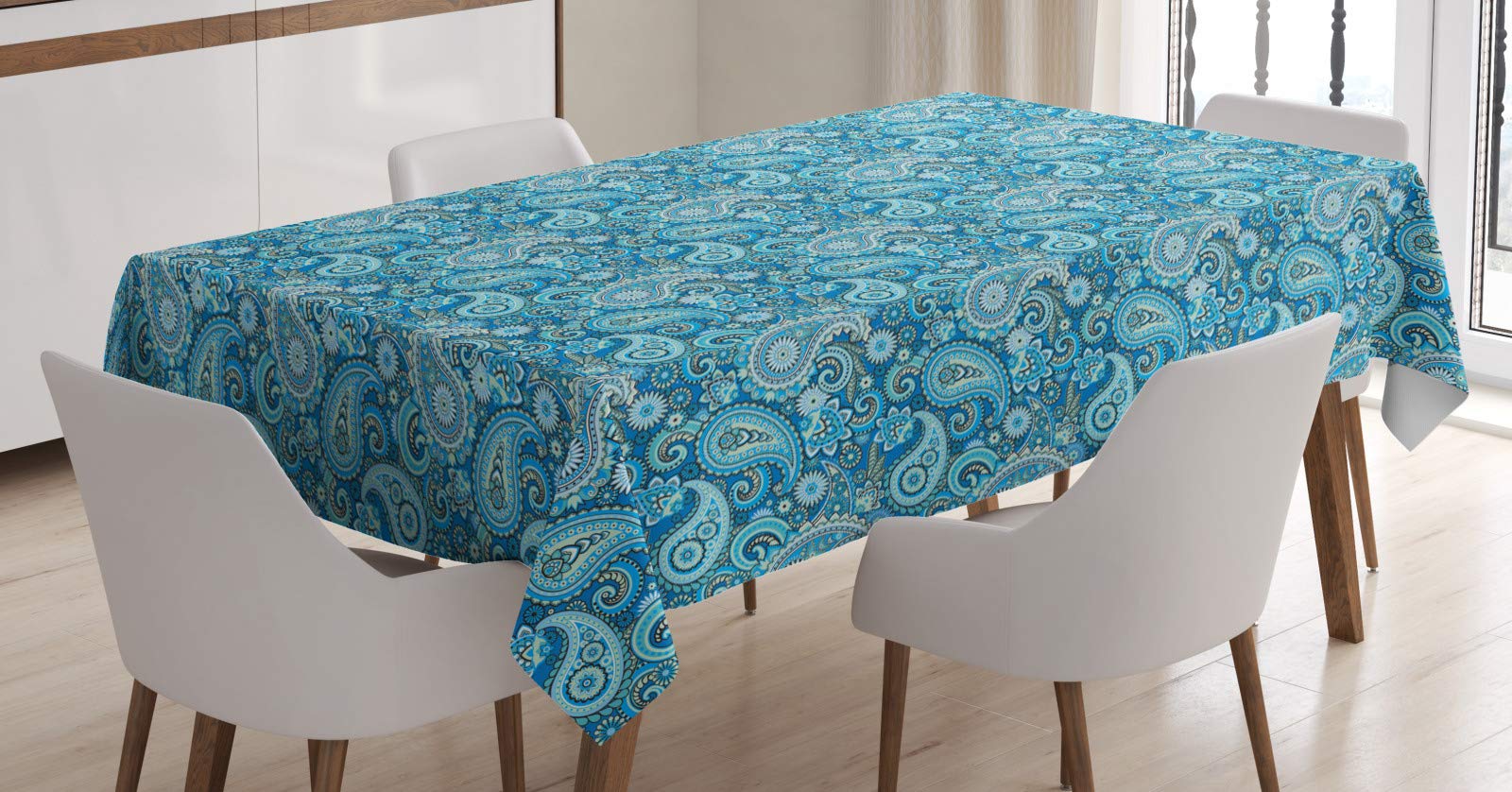 ABAKUHAUS Etnico Tovaglia, Paisley Ripetizione Inspired, Rettangolare