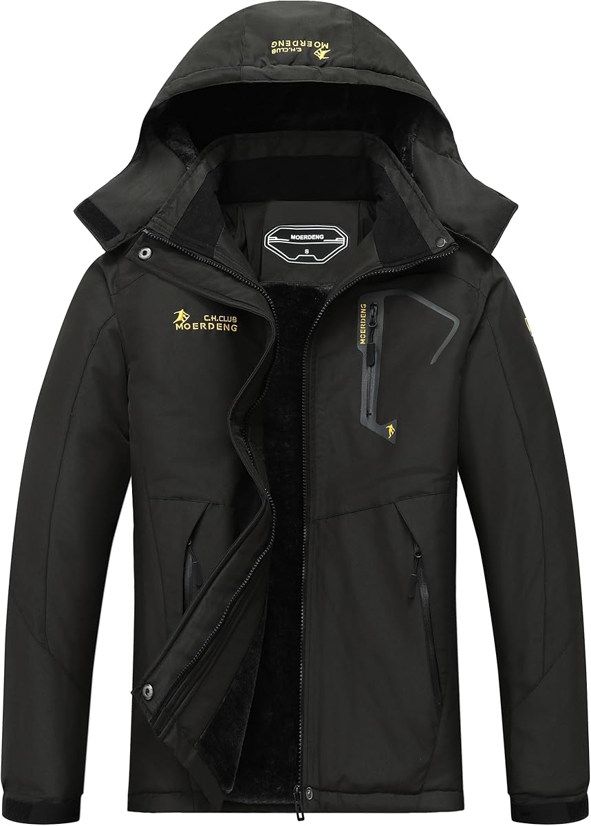 MOERDENG Women's Waterproof Ski Jacket Warm Winter Snow Coat Mountain Windbreaker Hooded Raincoat Jacket