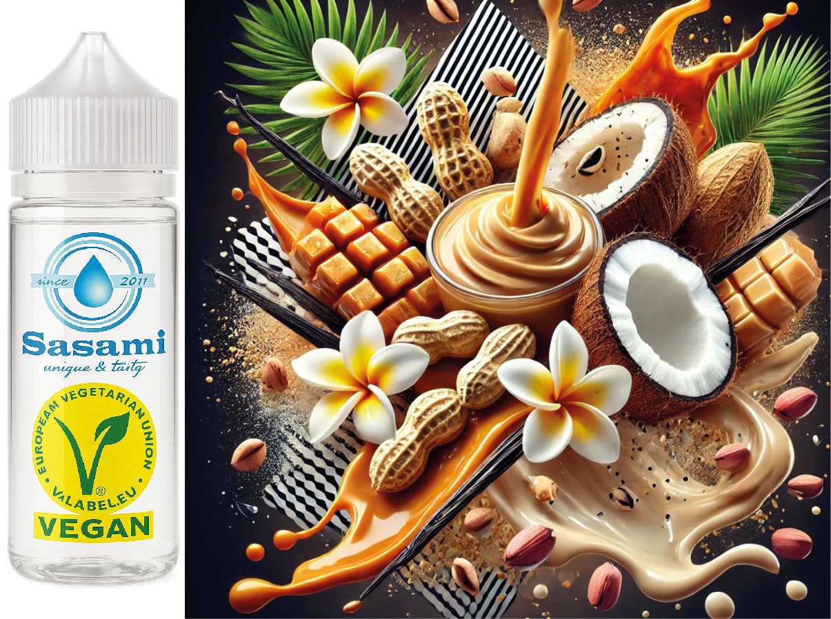 Nutty Sesame & Peanut - sezam, orzech ziemny, karmel, kokos Aromat Koncentrat - wegański - Sasami - 100ml