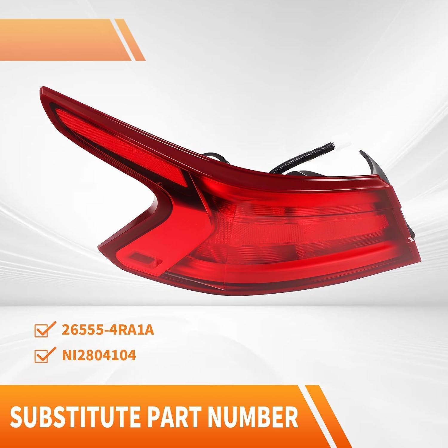 Driver Side Tail Light Assembly Compatible with Maxima 2016 2017 2018 Rear Tail Lamp Taillight 26555-4RA1A NI2804104 (Left)