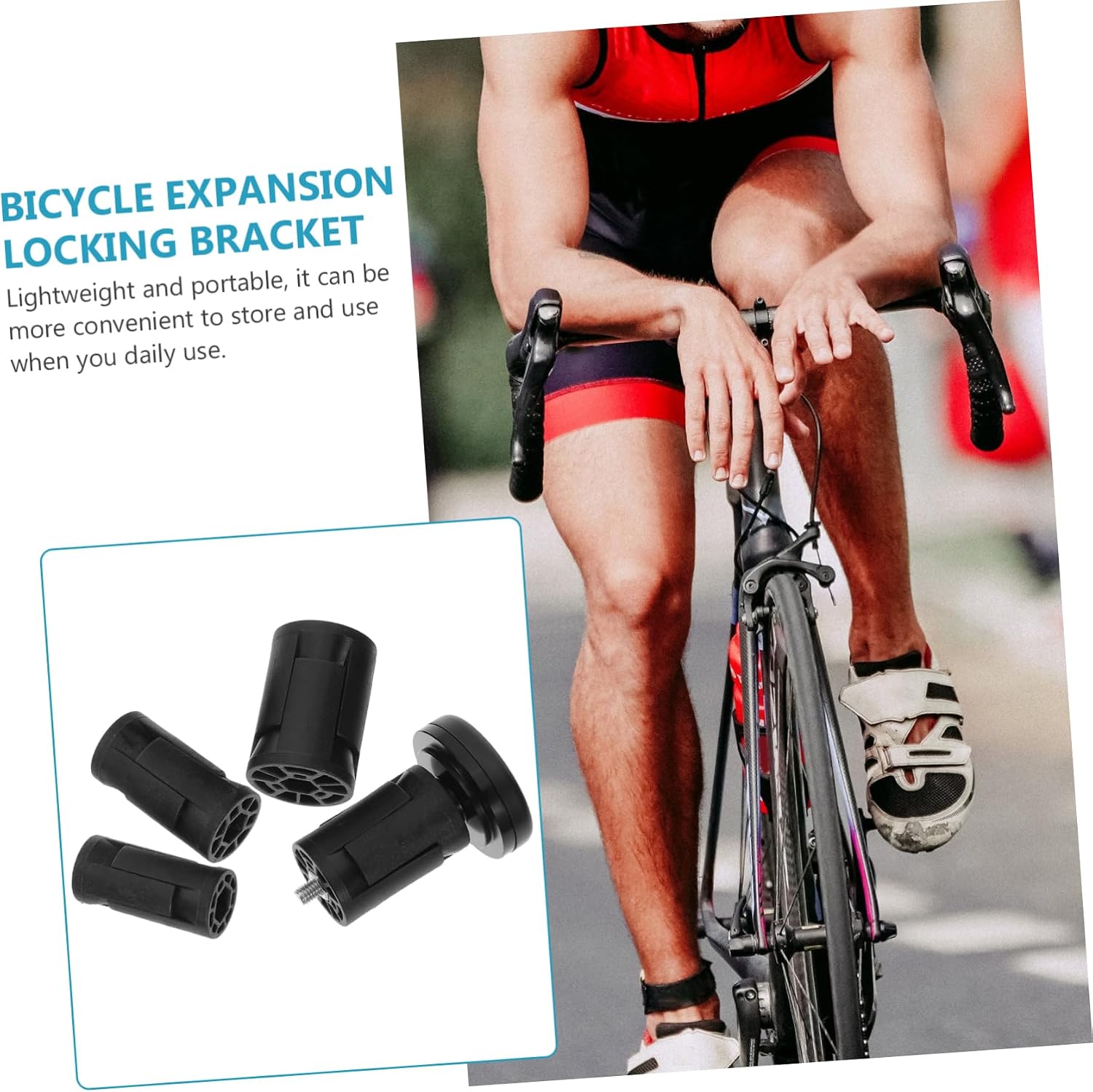 Yardwe 1Set Bike Front Fork Bracket Accessory Secure Bicycle Mounting for Mountain Bikes Easy Installation Expansion Locking Design Compatible with Various Bicycle Types