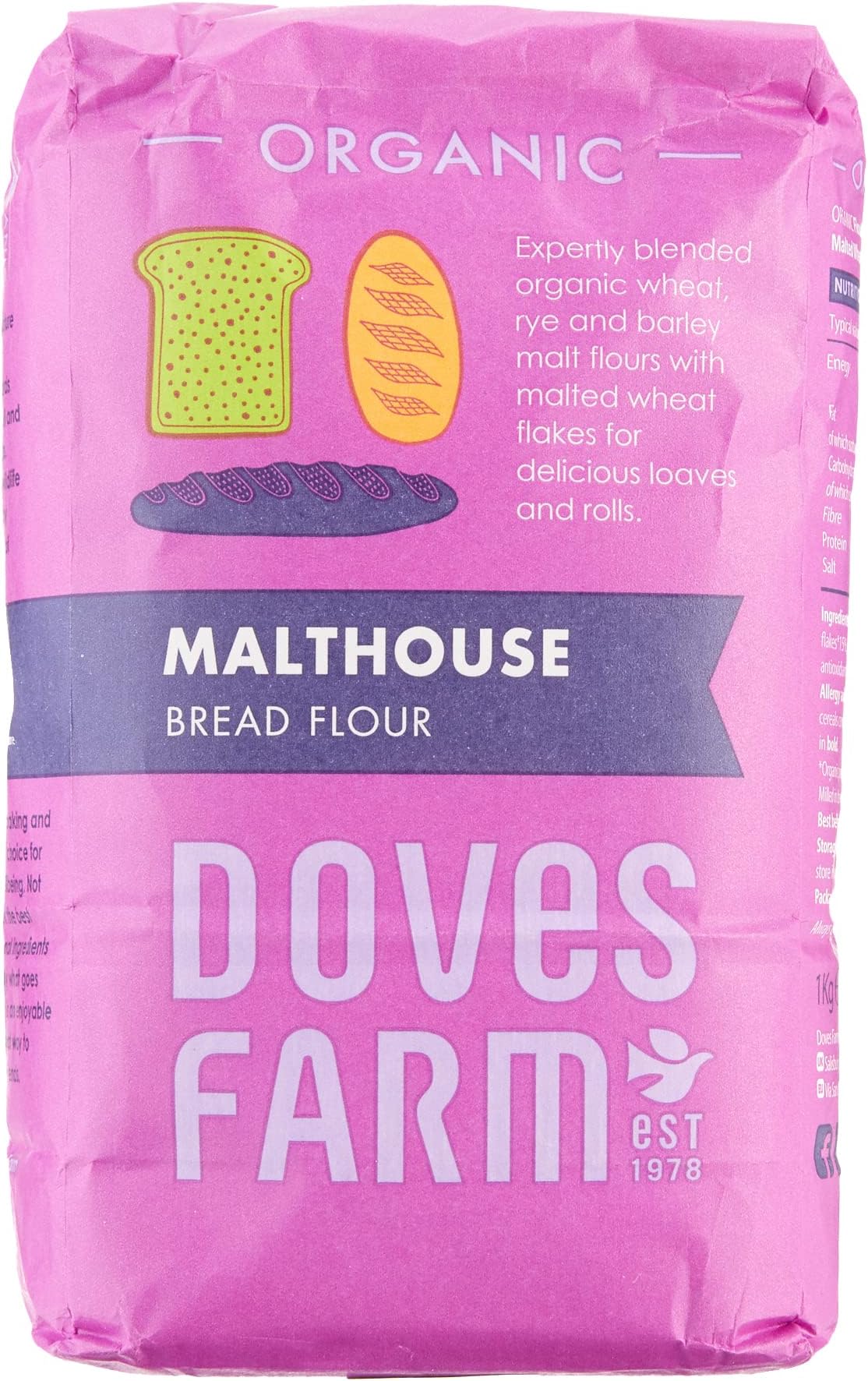 Doves Farm Malthouse Bread Flour 1Kg, 1000 gram