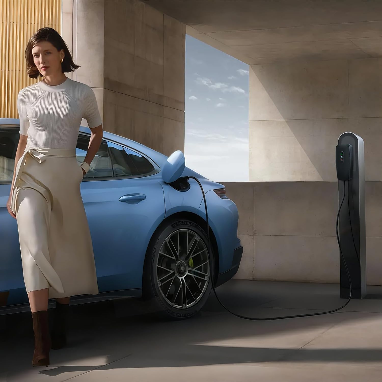 Level 1&2 EV Charger 2026 Upgraded 16A 3.5KW - 20FT Cable & Dual NEMA Adapter (5-15/6-20) - 110V-240V Portable Electric Car Charger for All SAE J1772 EVs - Image 8