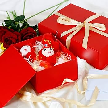 【展示見本品】Un cadeau rouge vif.  BOXアレンジ 赤 Red A4 Deep Magnetic Gift Boxes – Gift Box Market