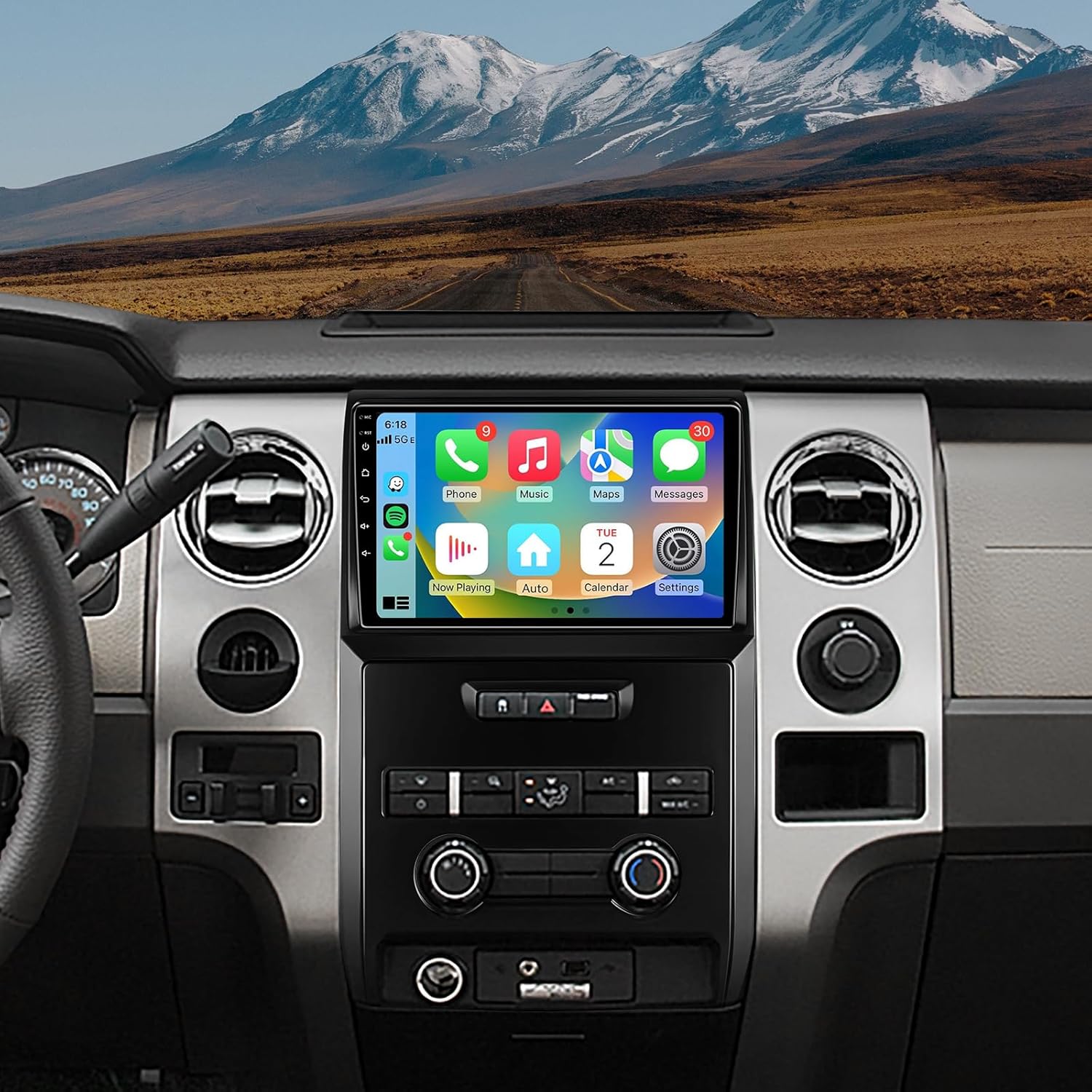 9.2 inches Android 13 Car Stereo Upgrade Radio for Ford F150 F-150 2009 2010 2011 2012, 4G RAM 32G ROM Navigation Replacement Wireless carplay Android Auto Support Backup Camera GPS FM/RDS WiFi