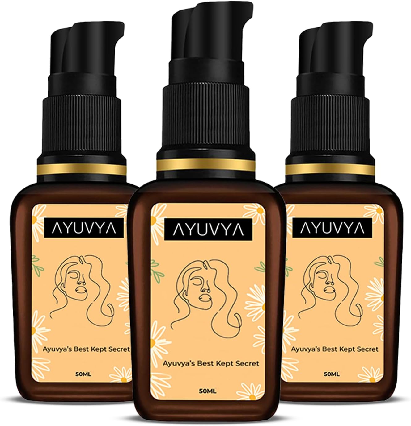Ayuvya Ayurvedic Women Massage Oil for Women, Natural Herbal, No Paraben & Chemical, 50ml (Pack of 3) | As Seen on Shark Tank