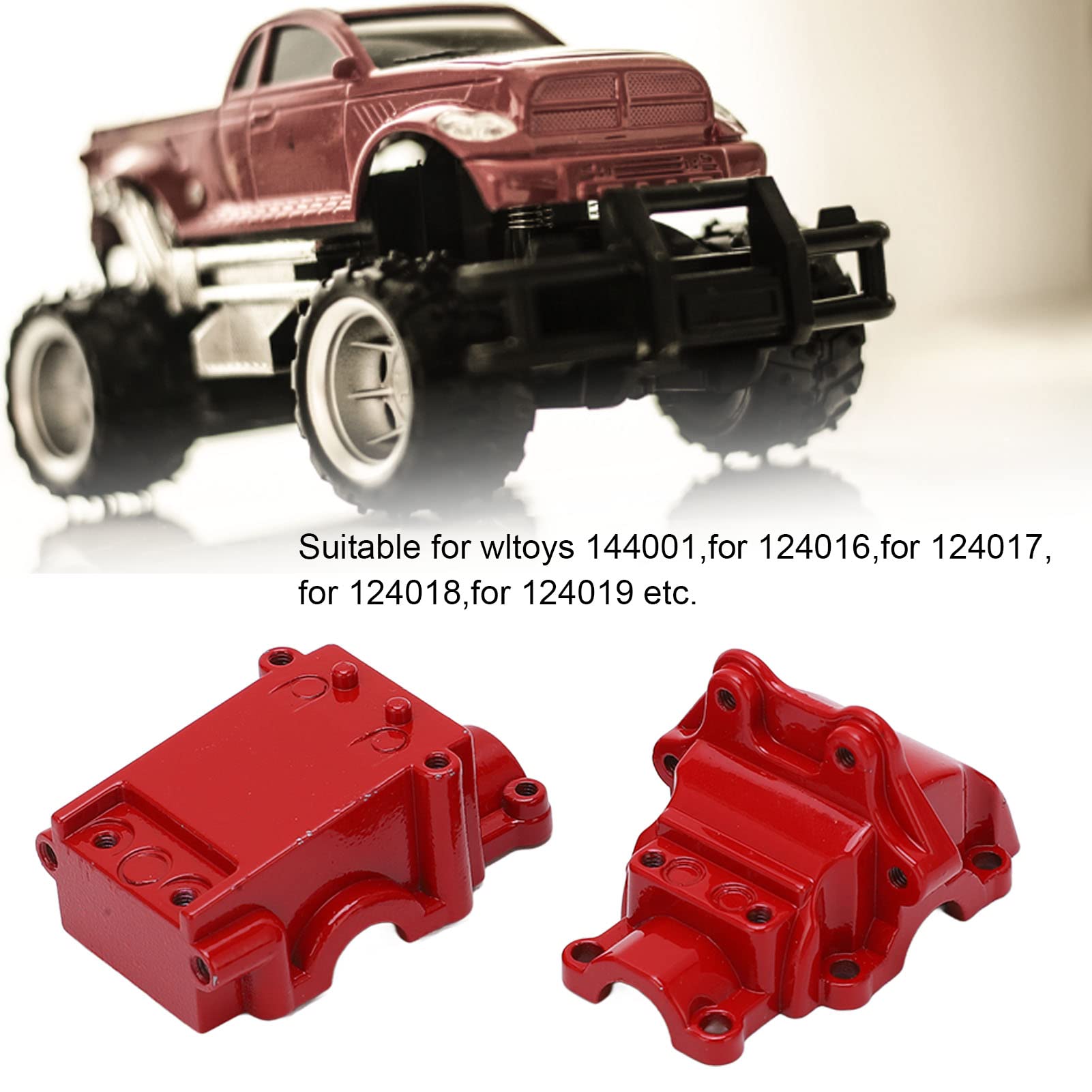 Carcasa De Caja De Cambios Para WLtoys 144001 – Cubierta Superior E Inferior De Aleación De Aluminio, Resistente Y Fácil De Instalar, Color Negro