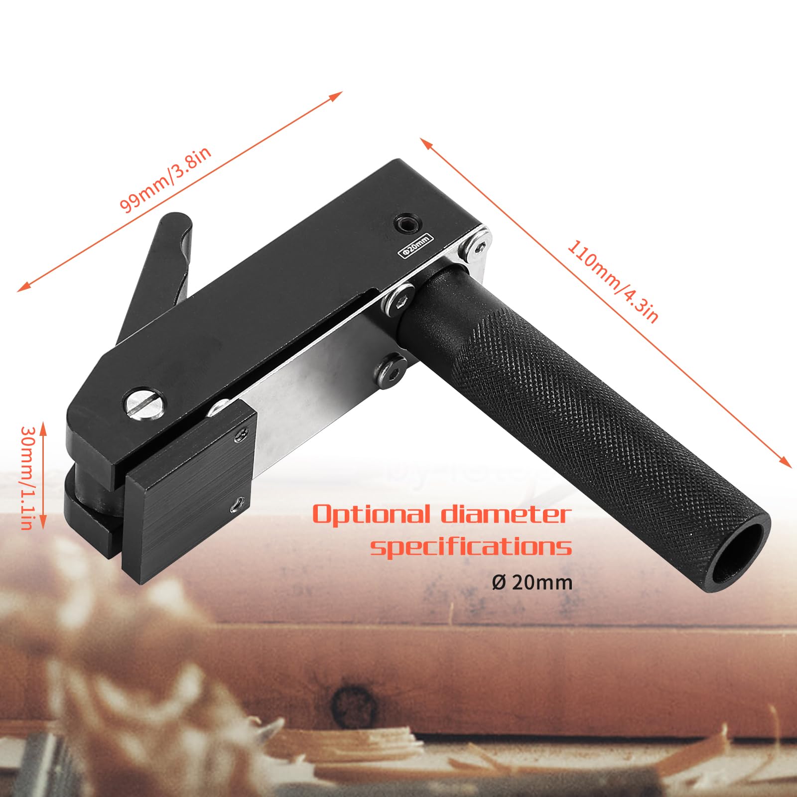 Idong Abrazadera de sujeción rápida de escritorio de 20 mm, abrazadera fija, clip de escritorio ajustable para el banco de trabajo, agujero de perro para tallar madera, lijar, fresar (2, 20 mm)