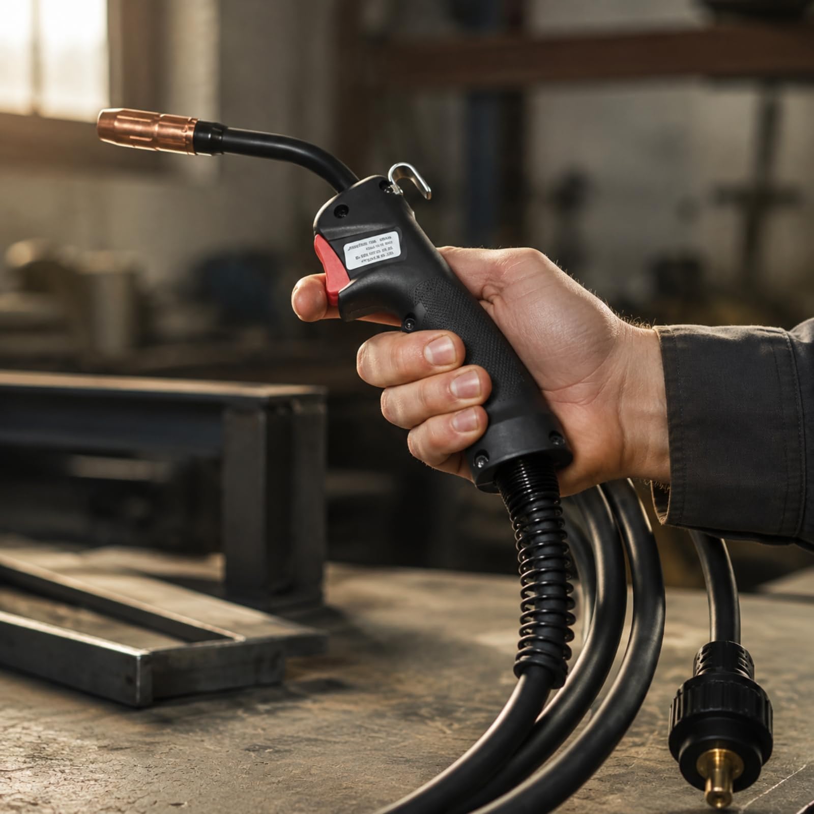 Torcia 250A a Protezione di Gas Robusto Torcia di Saldatura Miscela Gassosa MB15 15AK Ergonomica per Saldatori, Officina, 3M