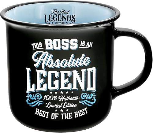 Miniatura 1 de Pavilion Gift Company - Boss Absolute Legend - Taza de cerámica de 13 onzas, taza de café de doble cara, regalos para jefes, taza de jefe, 1 unidad,
