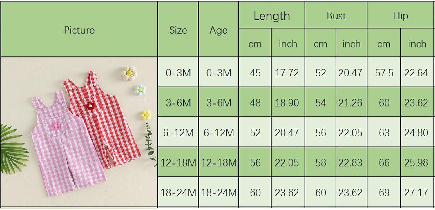 Baby Girl Summer Clothes Square Neck Plaid Print 3D Crochet Flower Infant Baby Girl Jumpsuit Romper Overalls Pants - Image 8