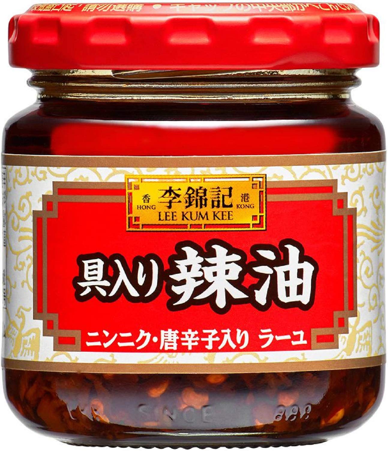 Lee Kum Kee エスビー食品 李錦記(リキンキ)具入り辣油(にんにく・唐辛子入りラー油)85g×12個