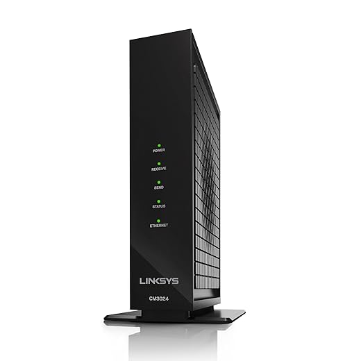 Linksys CM3024 High Speed DOCSIS 3.0 24x8 Cable Modem, Certified for Comcast/Xfinity, Time Warner, Cox & Charter (Modem Only, No WiFi Functionality)