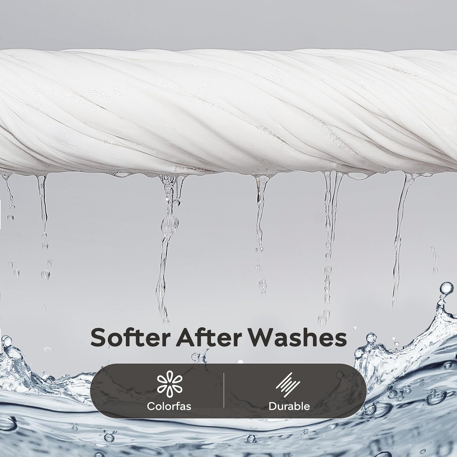 JELLYMONI Cotton Duvet Cover Queen Size - 100% Washed Cotton Linen Like Textured Comforter Cover, 3 Pieces Breathable Soft Bedding Set with Zipper Closure (Cream White, Queen 90"x90")