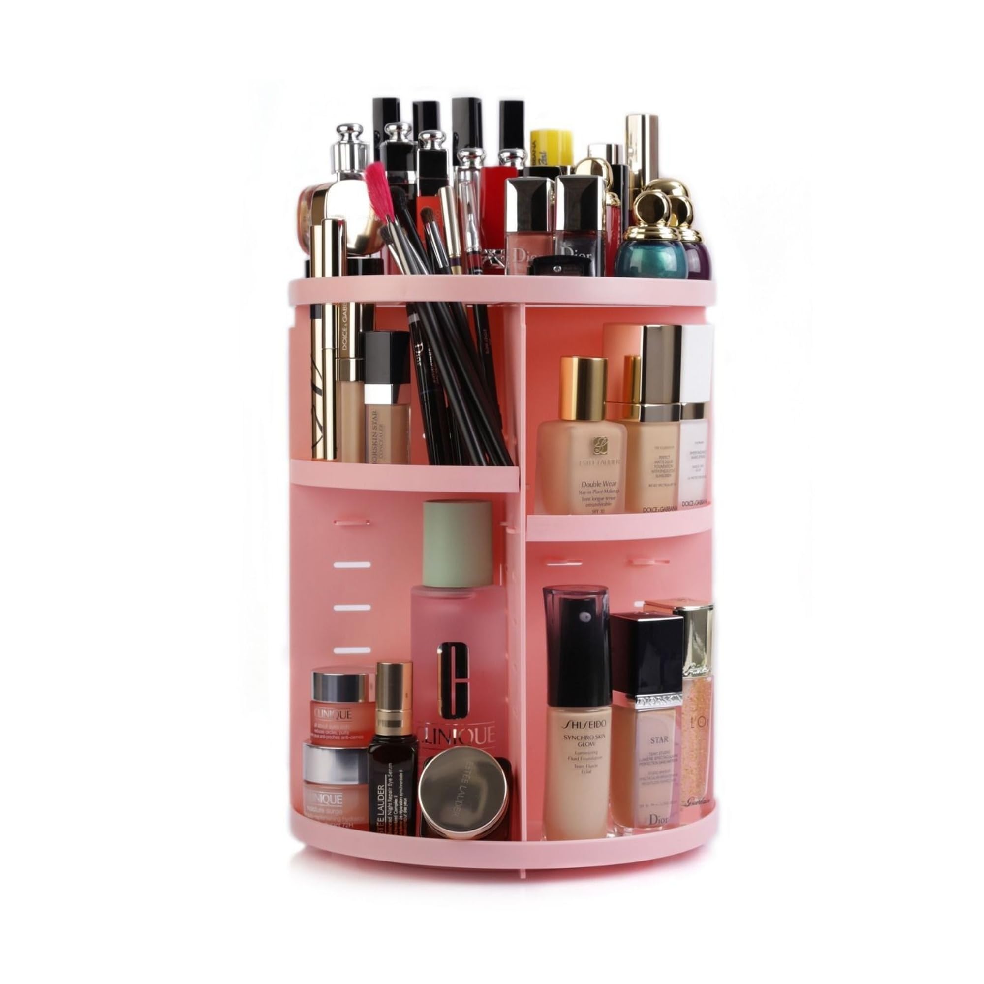 Well Home Mobiliario & Decoración Rosa Make-Up-Organizer, Rund,