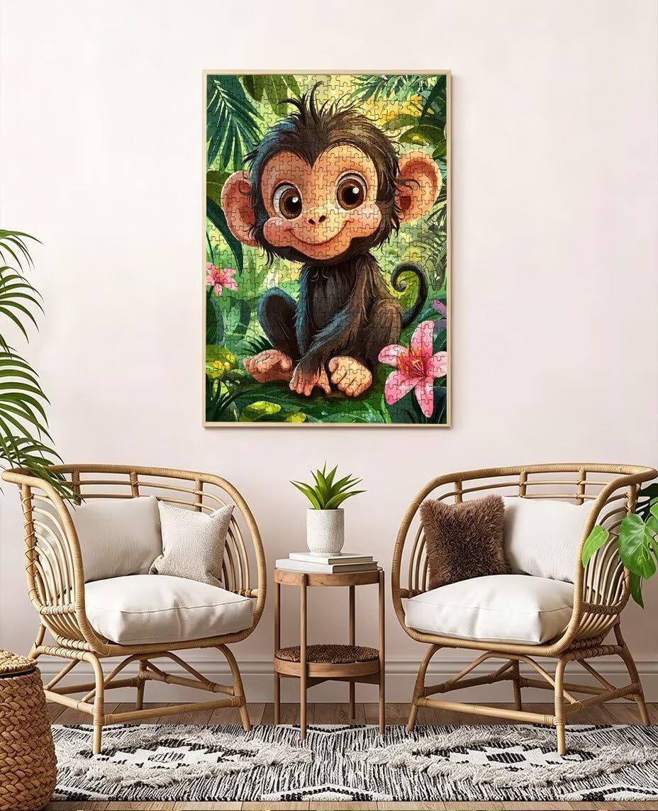 Puzzle 2000 elementów, urocza małpa puzzle dla dorosłych 2000, klasyczne puzzle, gra edukacyjna puzzle, niemożliwe wyzwanie, gra zręcznościowa dla całej rodziny, dekoracja ścian BXHZW4-364