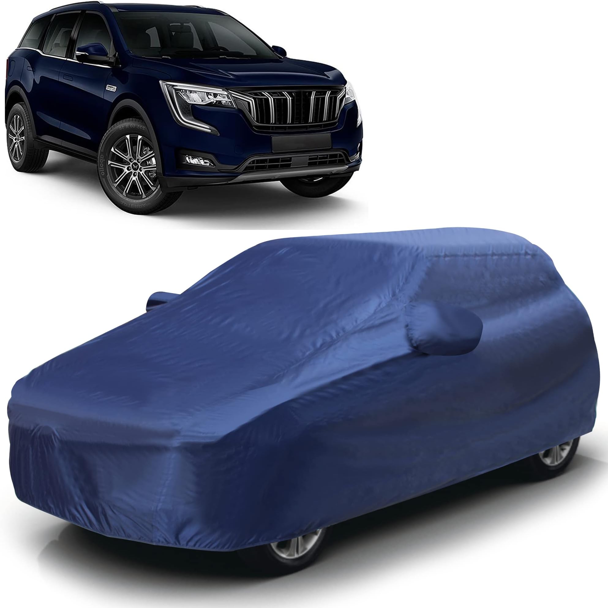 Car Cover Waterproof TF-I for Mahindra XUV700 [Year 2022 Onwards] - XUV700 Car Cover Dust & UV Protection XUV700 Car Body Cover with Mirror Pocket Soft Cotton Lining