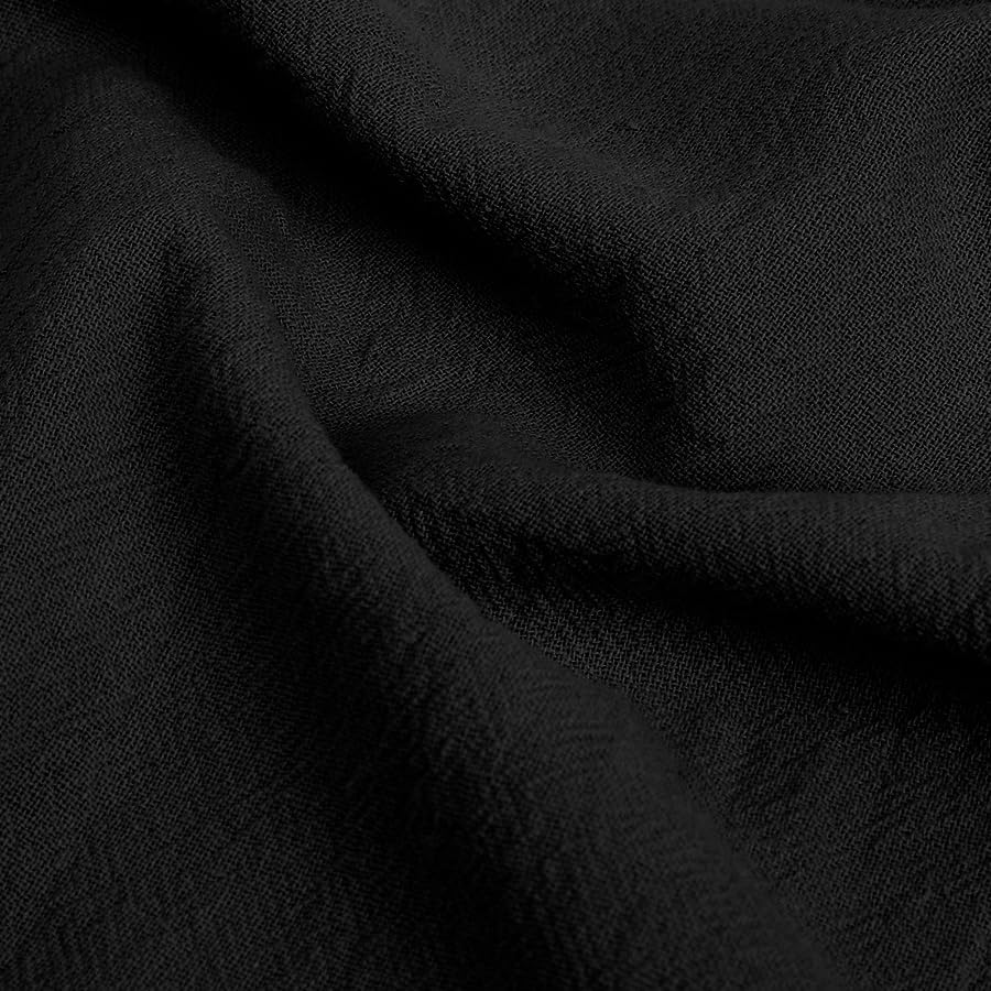 Women's Straight Pants Elastic Waist Casual Trousers Pants with Pockets Black4