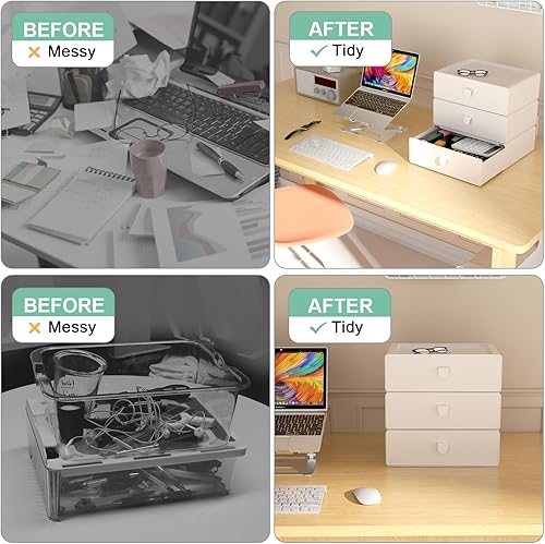 Miniatura 4 de Cajón organizador de ropa interior, cajón de sujetadores de plástico con 1 celda, organizador de armario apilable, caja de almacenamiento para