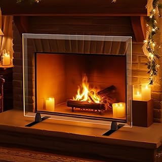 Premium Tempered Glass Fireplace Screen,24