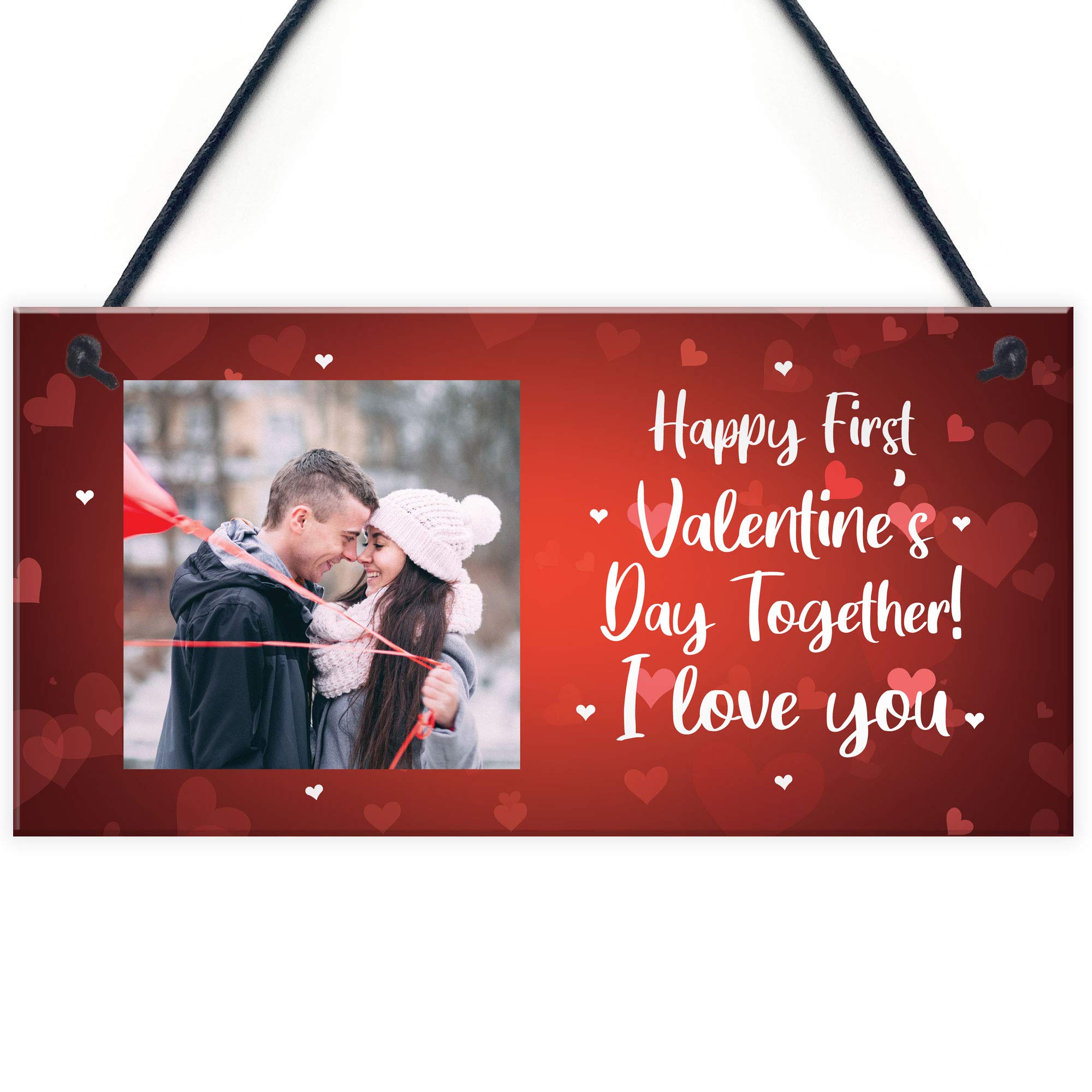 RED OCEAN Personalised Photo Plaque First Valentines Day Gift For Boyfriend Girlfriend Keepsake