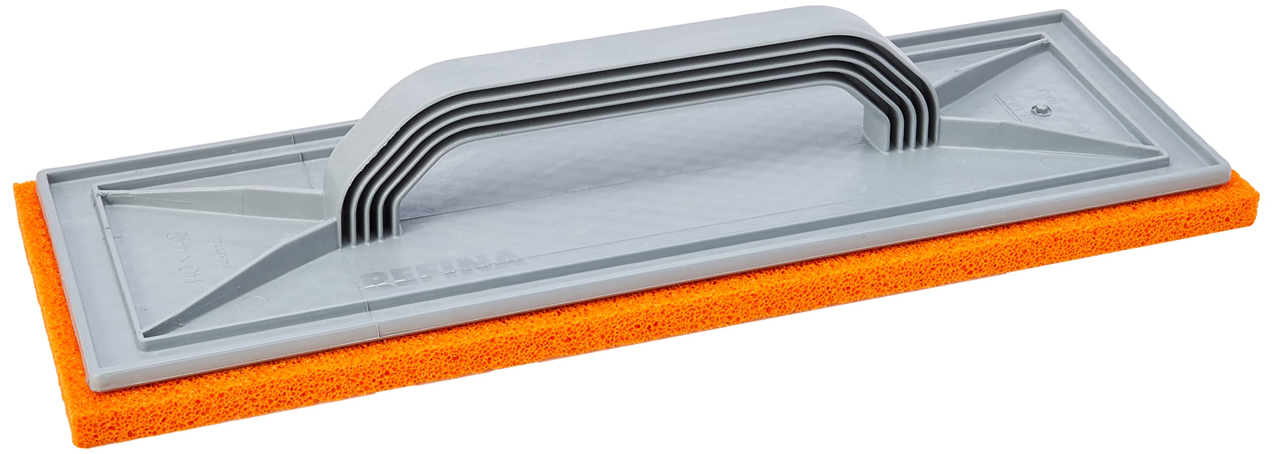 Refina 18'' Large Render Sponge Float MEDIUM Orange Grey Handle 261110