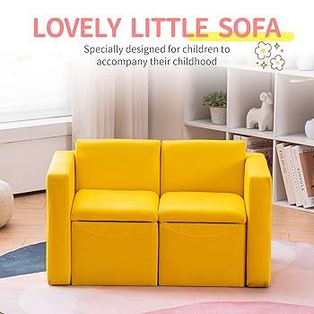 Amazon.com: UNICOO –Kids Sofa, 2-in-1 Double Set Sofa