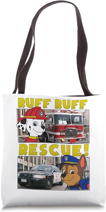 Ruff Ruff Rescue! Marshall And Chase Photo Tote Bag