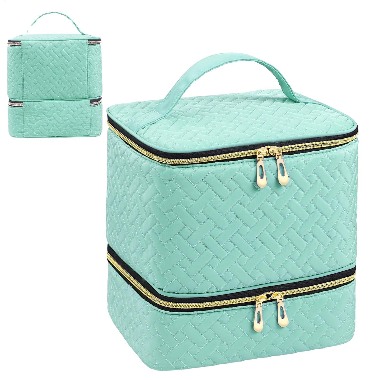 Organizador multifuncional de suministros para uñas y estuche de doble capa 8