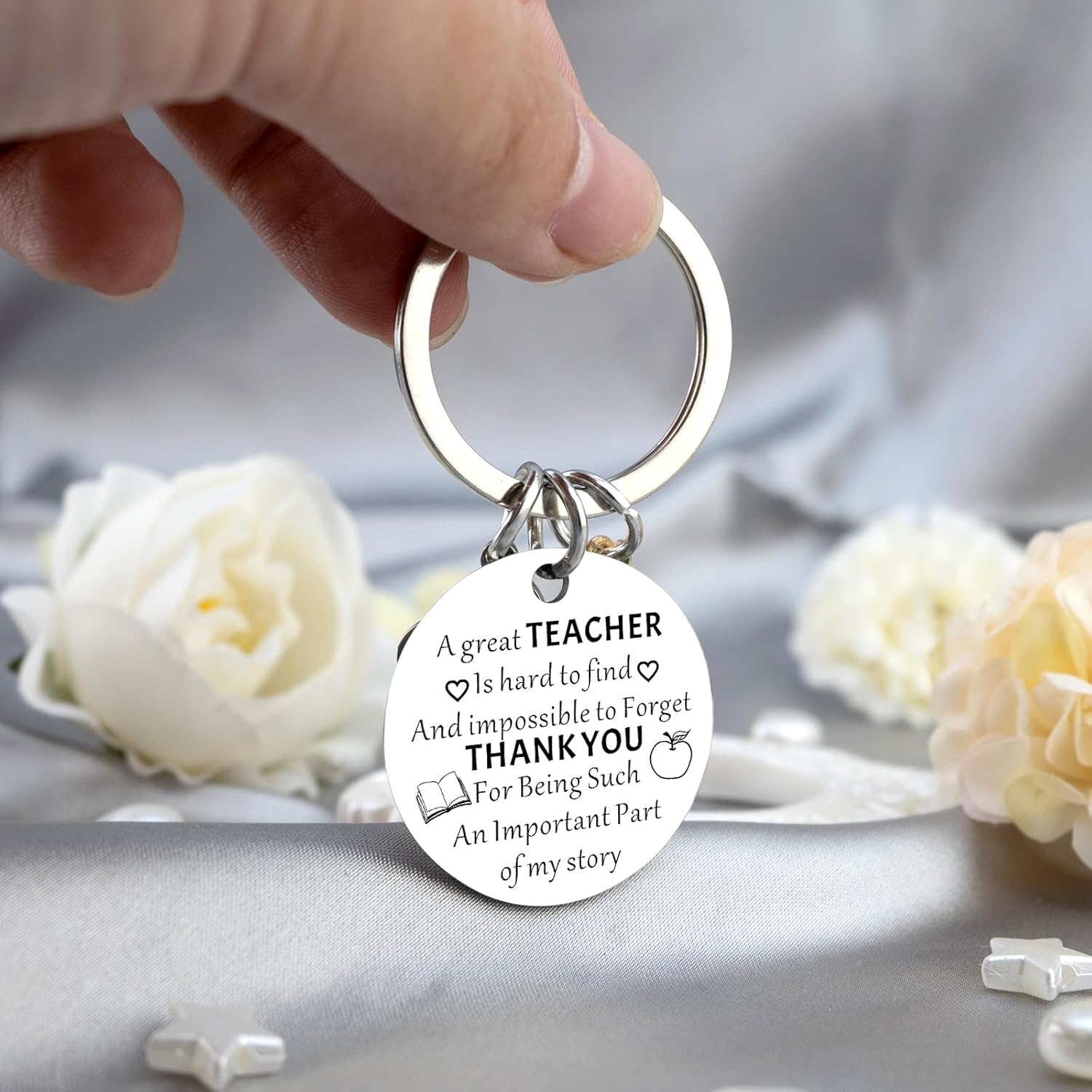 Teacher Keychain Teacher Appreciation Gifts for Women Thank You Gifts for Teachers End of Year Teaching Student Graduation Retirement Teachers Day Thanksgiving Christmas Gift Ideas - Image 7