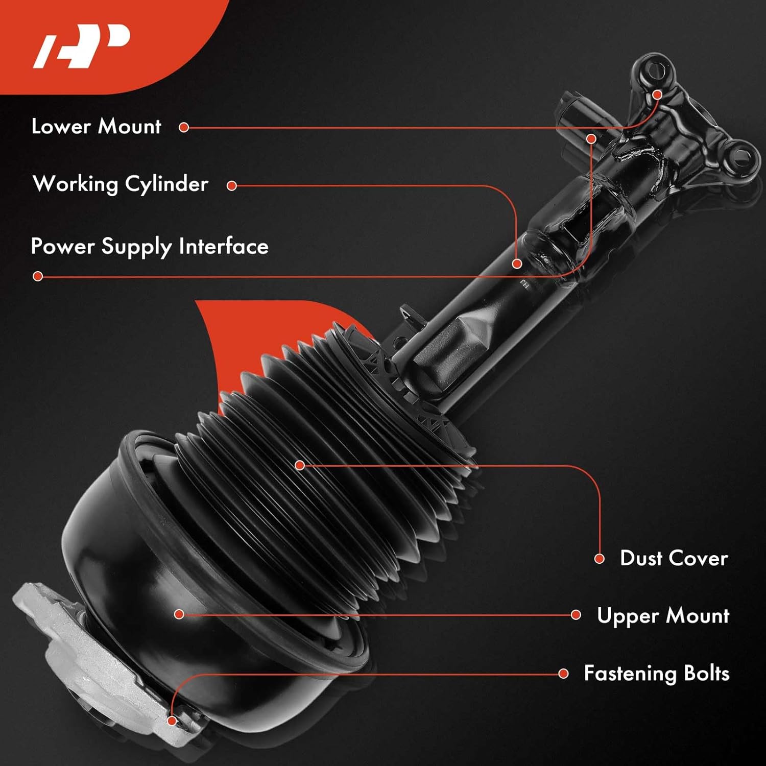 A-Premium Front Left Air Suspension Strut Shock Absorber Compatible with Mercedes-Benz CLS400 2015-2017, CLS550 2012-2018, CLS63 AMG 2012-2014, Driver Side