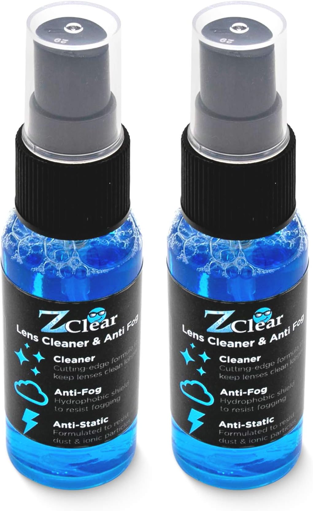 Anti Fog Spray for Eye & Sunglasses - Anti Static Glass & Lens Cleaner - Remove and Repel Dirt & Dust - Fog Free Cleaning Spray for Glasses, Eyewear, Goggles, Masks - (Pack of 2)