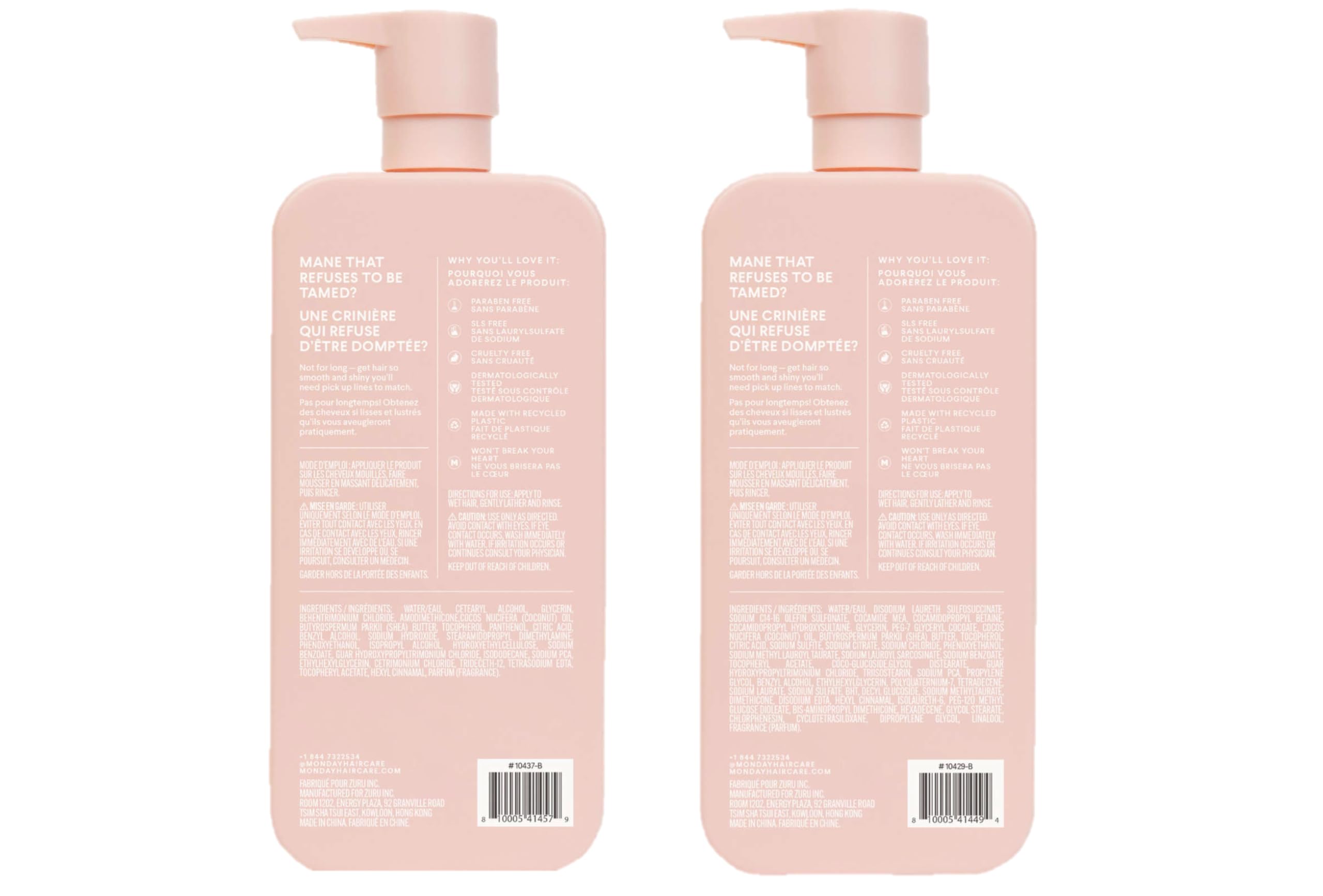 MONDAY Moisturizing Shampoo and Conditioner Set for Dry and