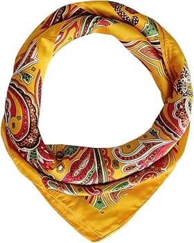tagunop Silk Feeling Scarf Fashion Pattern Large Square